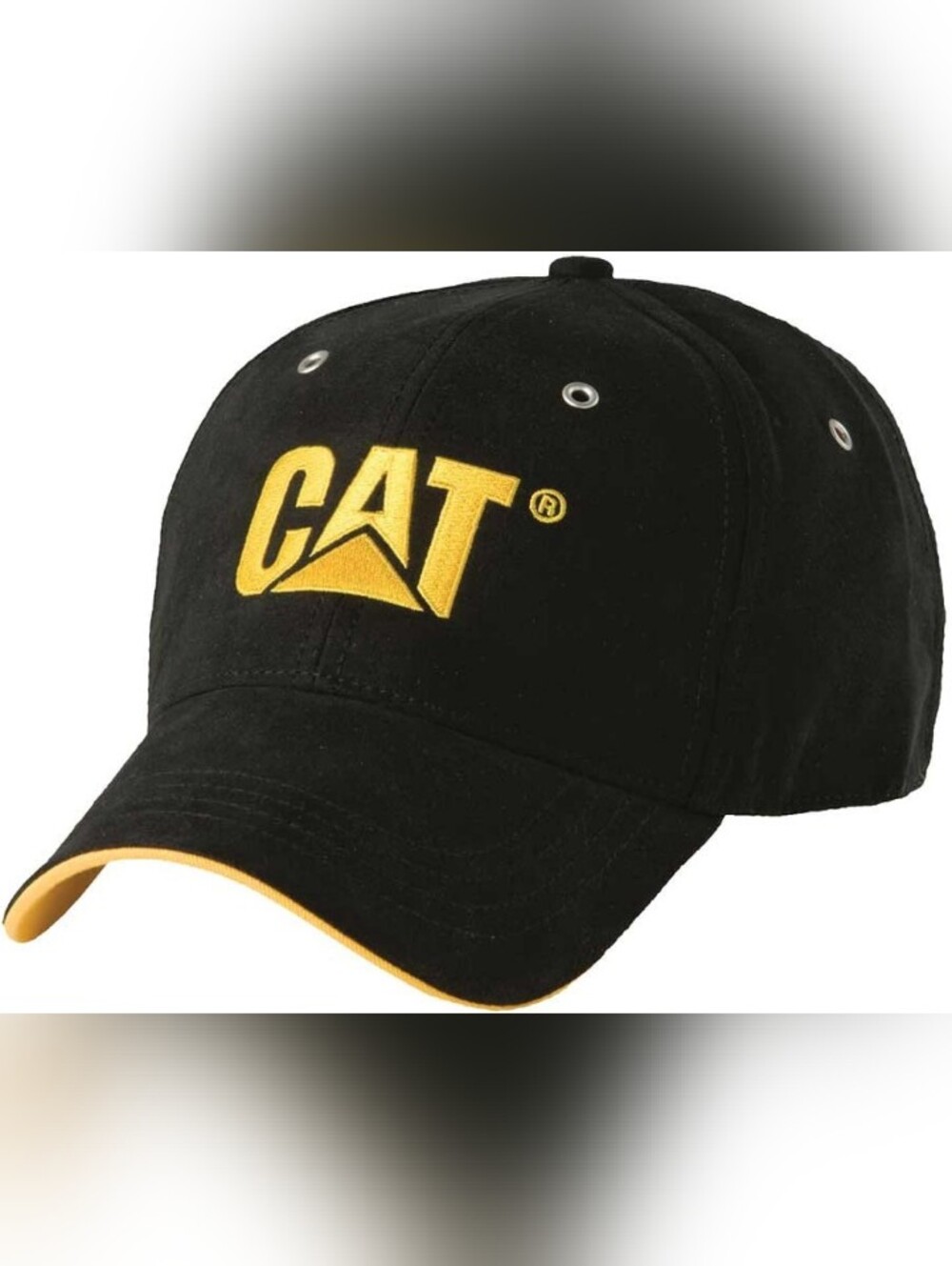 NWOT CAT Black and Yellow Baseball Cap Hat